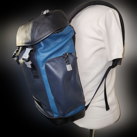 NWT Coach Ranger Backpack with Signature Canvas Pieced Patchwork - Picture 2 of 15